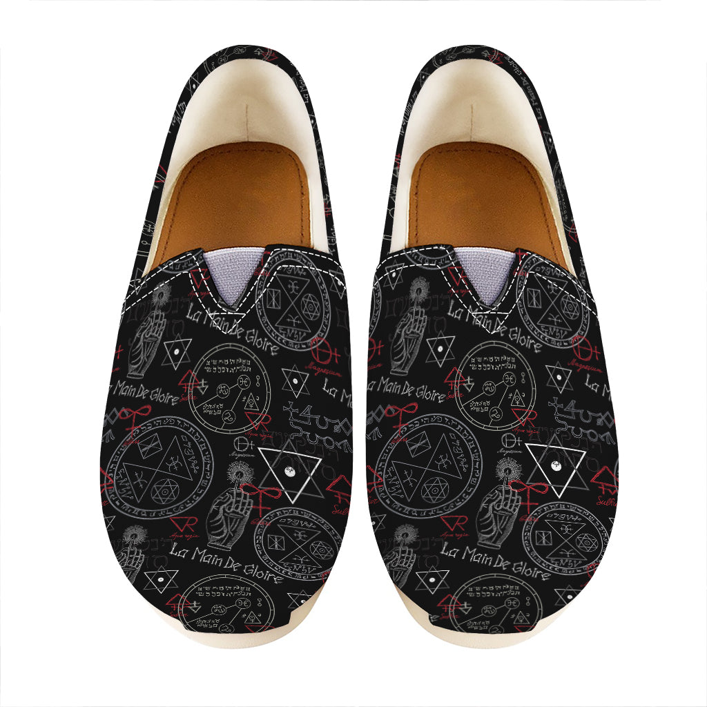 Hand Of Glory Black Magic Witch Print Casual Shoes
