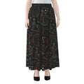 Hand Of Glory Black Magic Witch Print Chiffon Maxi Skirt