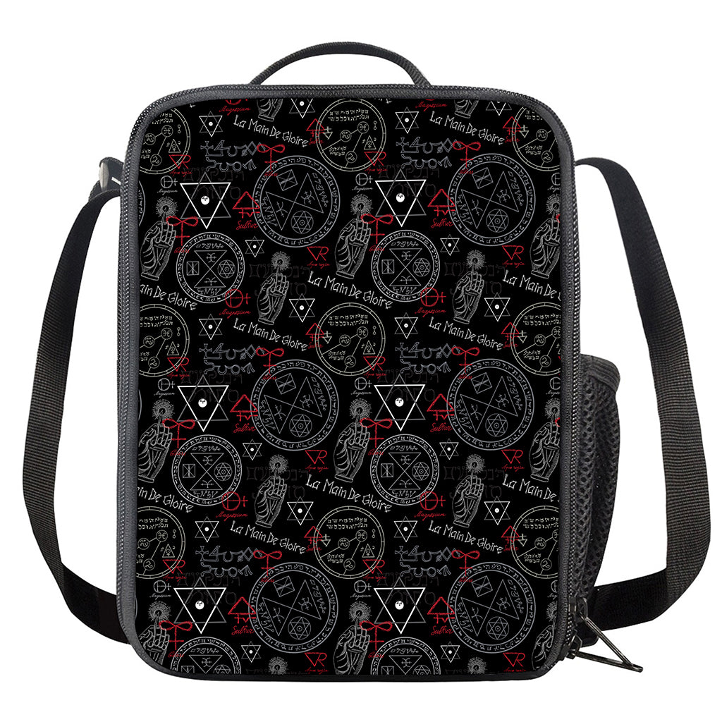 Hand Of Glory Black Magic Witch Print Crossbody Lunch Bag