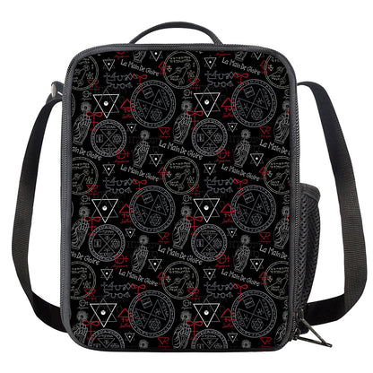 Hand Of Glory Black Magic Witch Print Crossbody Lunch Bag