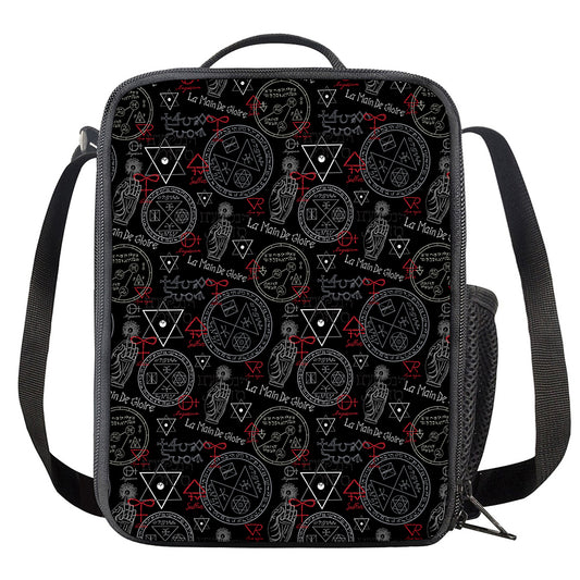 Hand Of Glory Black Magic Witch Print Crossbody Lunch Bag