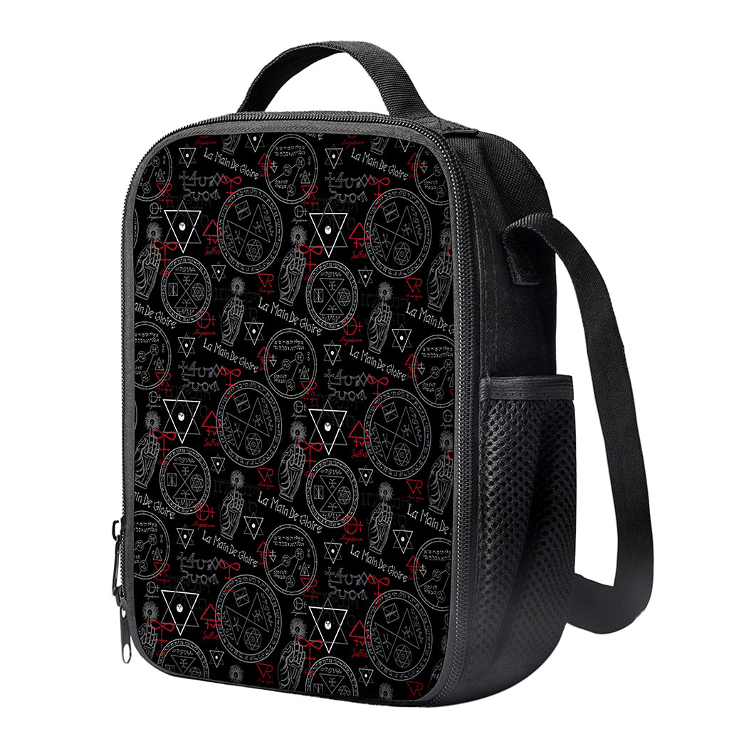 Hand Of Glory Black Magic Witch Print Crossbody Lunch Bag