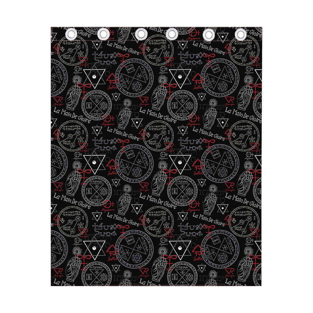 Hand Of Glory Black Magic Witch Print Curtain