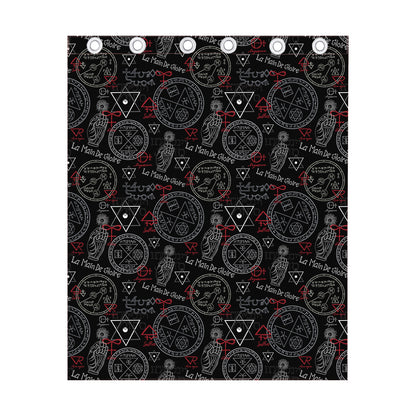 Hand Of Glory Black Magic Witch Print Curtain