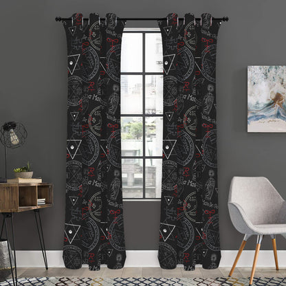 Hand Of Glory Black Magic Witch Print Curtain