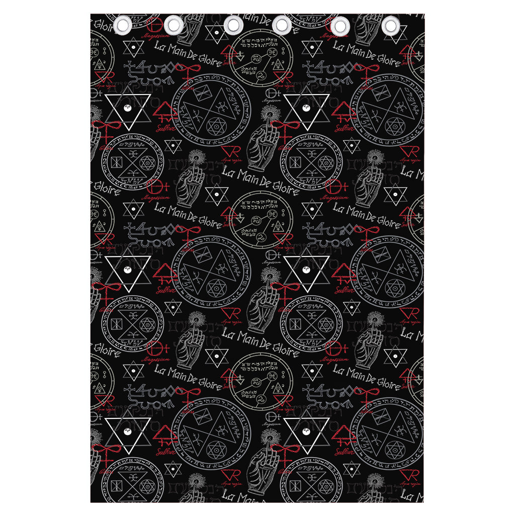 Hand Of Glory Black Magic Witch Print Curtain