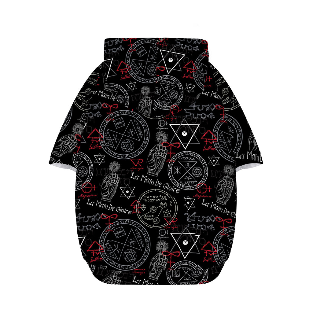 Hand Of Glory Black Magic Witch Print Dog Zip Up Hoodie