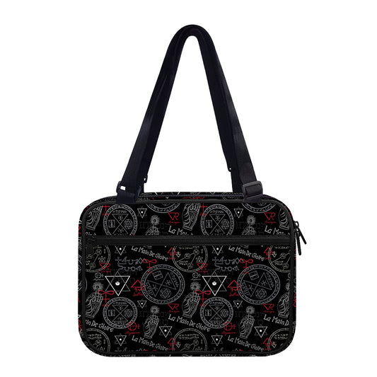 Hand Of Glory Black Magic Witch Print Double Strap Bible Bag