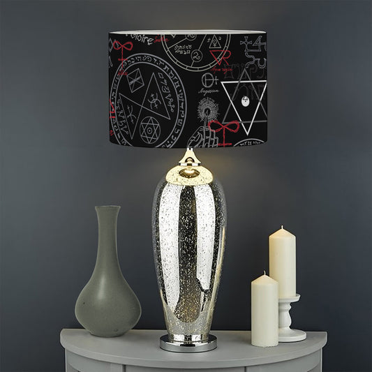 Hand Of Glory Black Magic Witch Print Drum Lamp Shade