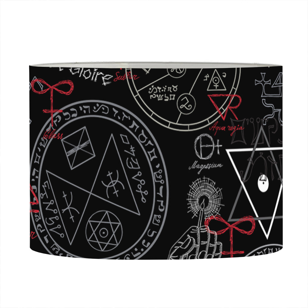 Hand Of Glory Black Magic Witch Print Drum Lamp Shade