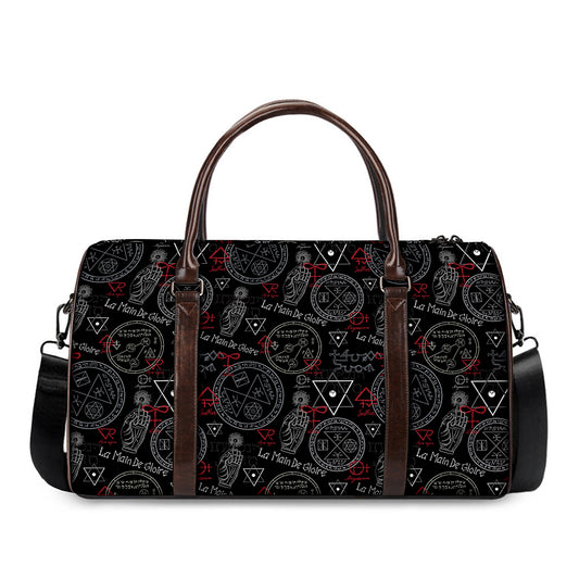 Hand Of Glory Black Magic Witch Print Duffle Bag
