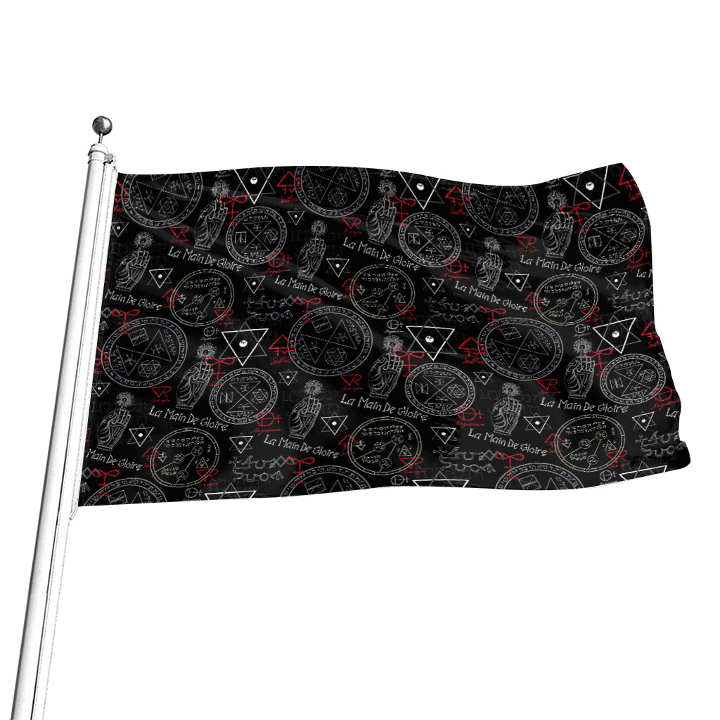 Hand Of Glory Black Magic Witch Print Flag