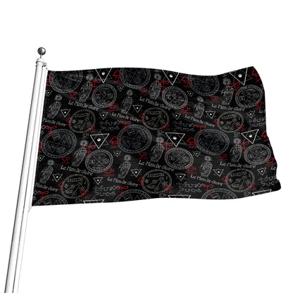 Hand Of Glory Black Magic Witch Print Flag