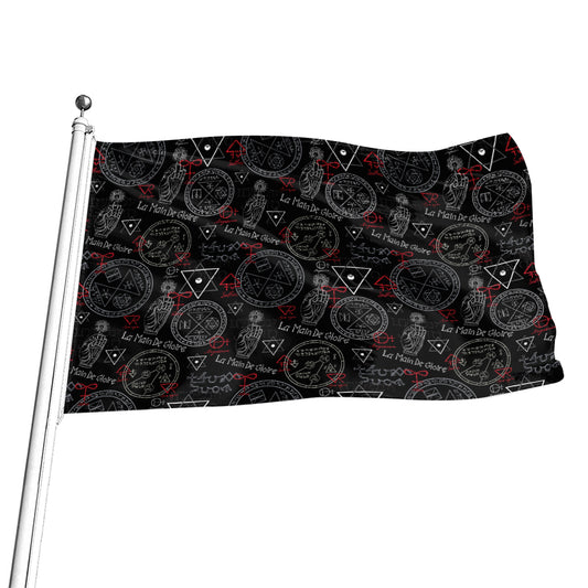 Hand Of Glory Black Magic Witch Print Flag