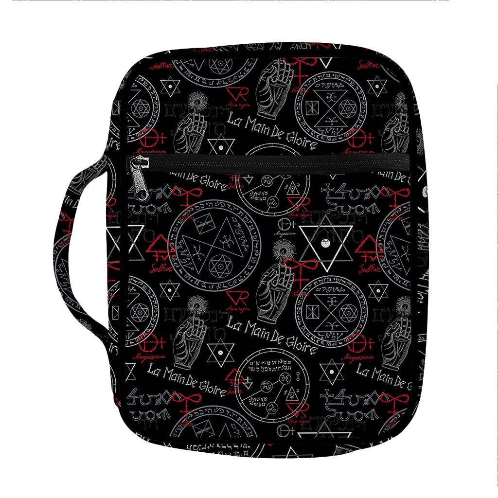 Hand Of Glory Black Magic Witch Print Front Pocket Bible Bag