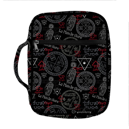 Hand Of Glory Black Magic Witch Print Front Pocket Bible Bag