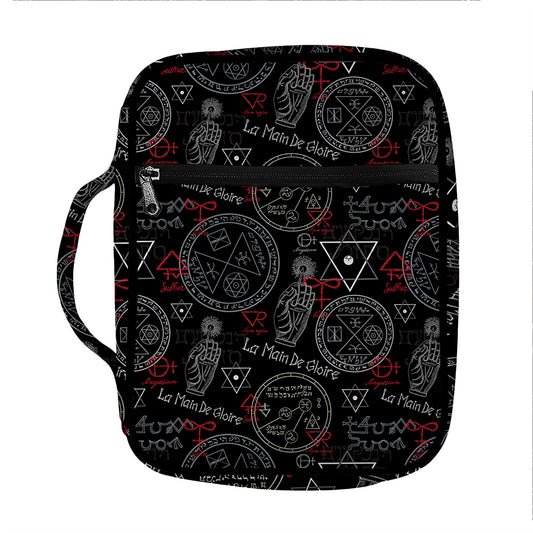 Hand Of Glory Black Magic Witch Print Front Pocket Bible Bag