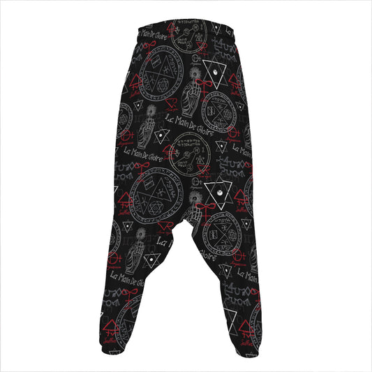 Hand Of Glory Black Magic Witch Print Hammer Pants