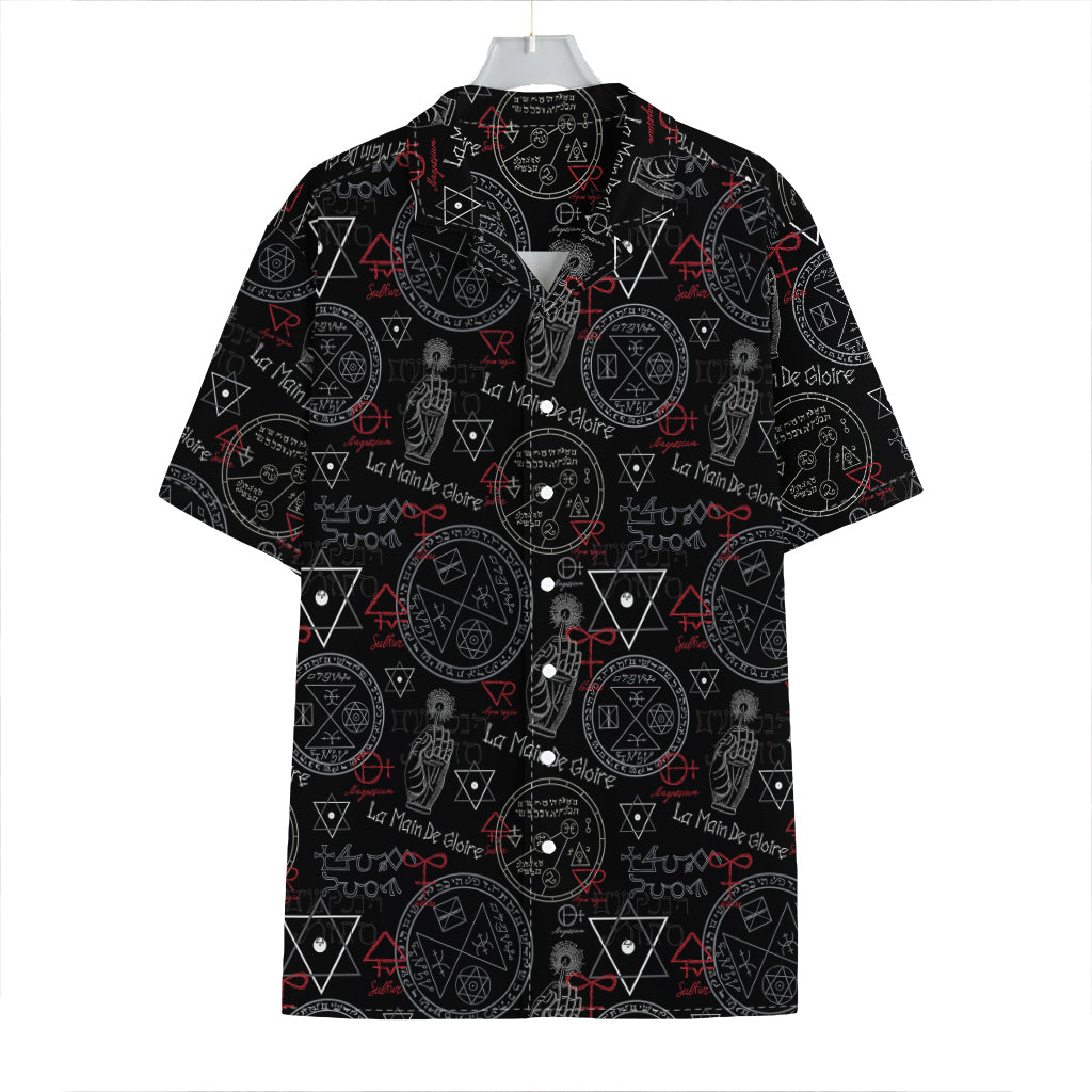 Hand Of Glory Black Magic Witch Print Hawaiian Shirt