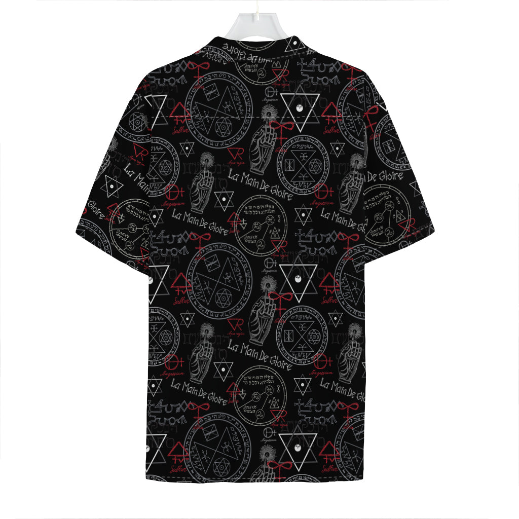Hand Of Glory Black Magic Witch Print Hawaiian Shirt
