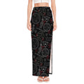 Hand Of Glory Black Magic Witch Print High Slit Maxi Skirt
