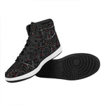 Hand Of Glory Black Magic Witch Print High Top Leather Sneakers