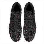 Hand Of Glory Black Magic Witch Print High Top Leather Sneakers