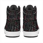 Hand Of Glory Black Magic Witch Print High Top Leather Sneakers