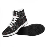 Hand Of Glory Black Magic Witch Print High Top Leather Sneakers