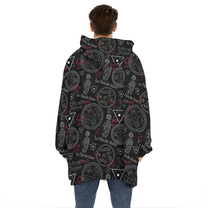 Hand Of Glory Black Magic Witch Print Hoodie Blanket