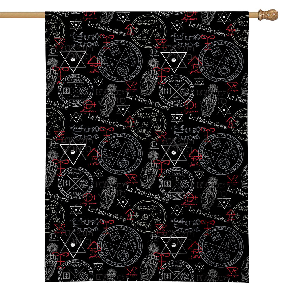 Hand Of Glory Black Magic Witch Print House Flag