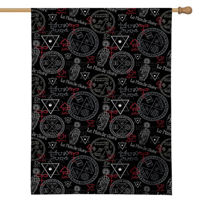 Hand Of Glory Black Magic Witch Print House Flag