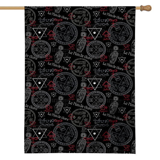 Hand Of Glory Black Magic Witch Print House Flag