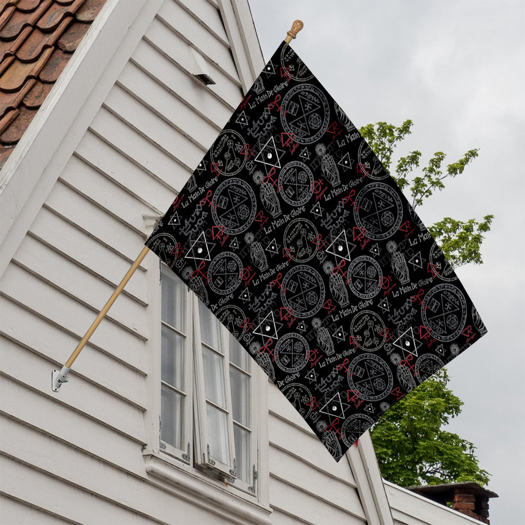 Hand Of Glory Black Magic Witch Print House Flag