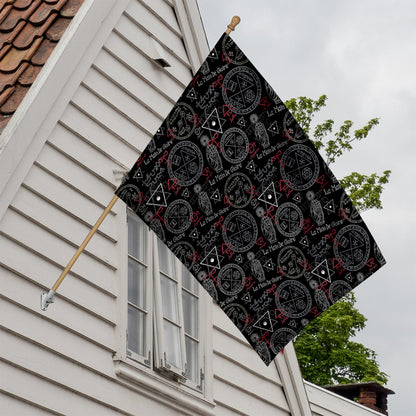 Hand Of Glory Black Magic Witch Print House Flag