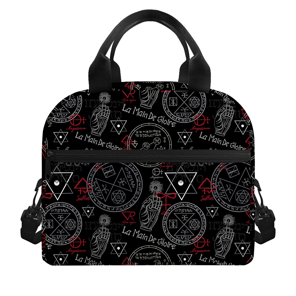 Hand Of Glory Black Magic Witch Print Insulated Lunch Bag