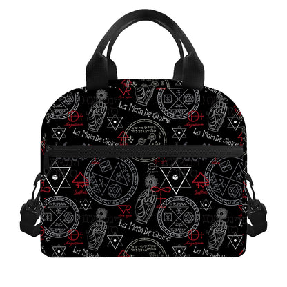 Hand Of Glory Black Magic Witch Print Insulated Lunch Bag