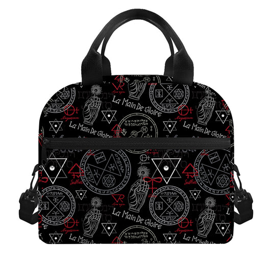 Hand Of Glory Black Magic Witch Print Insulated Lunch Bag
