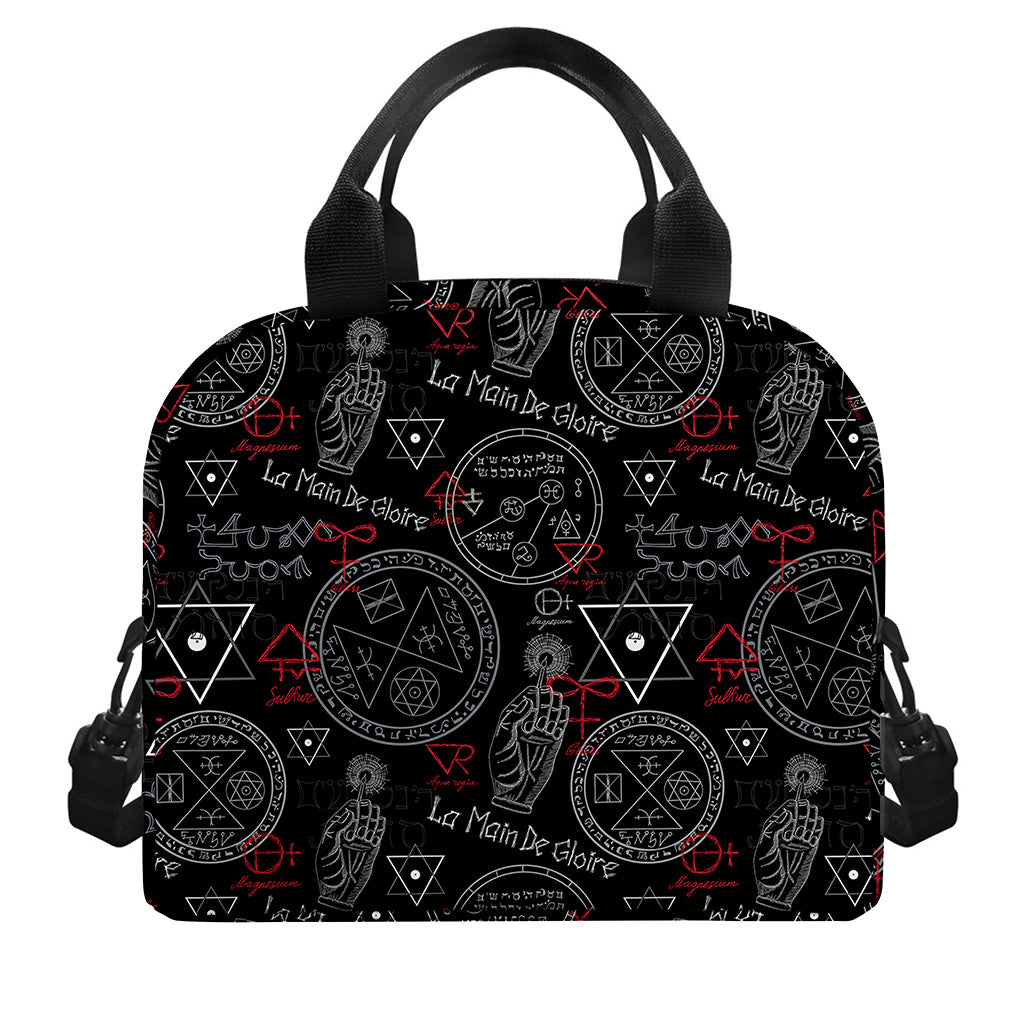 Hand Of Glory Black Magic Witch Print Insulated Lunch Bag