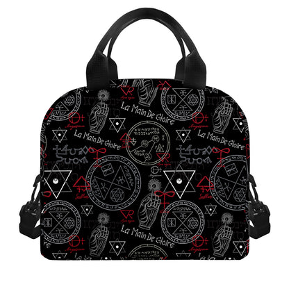 Hand Of Glory Black Magic Witch Print Insulated Lunch Bag