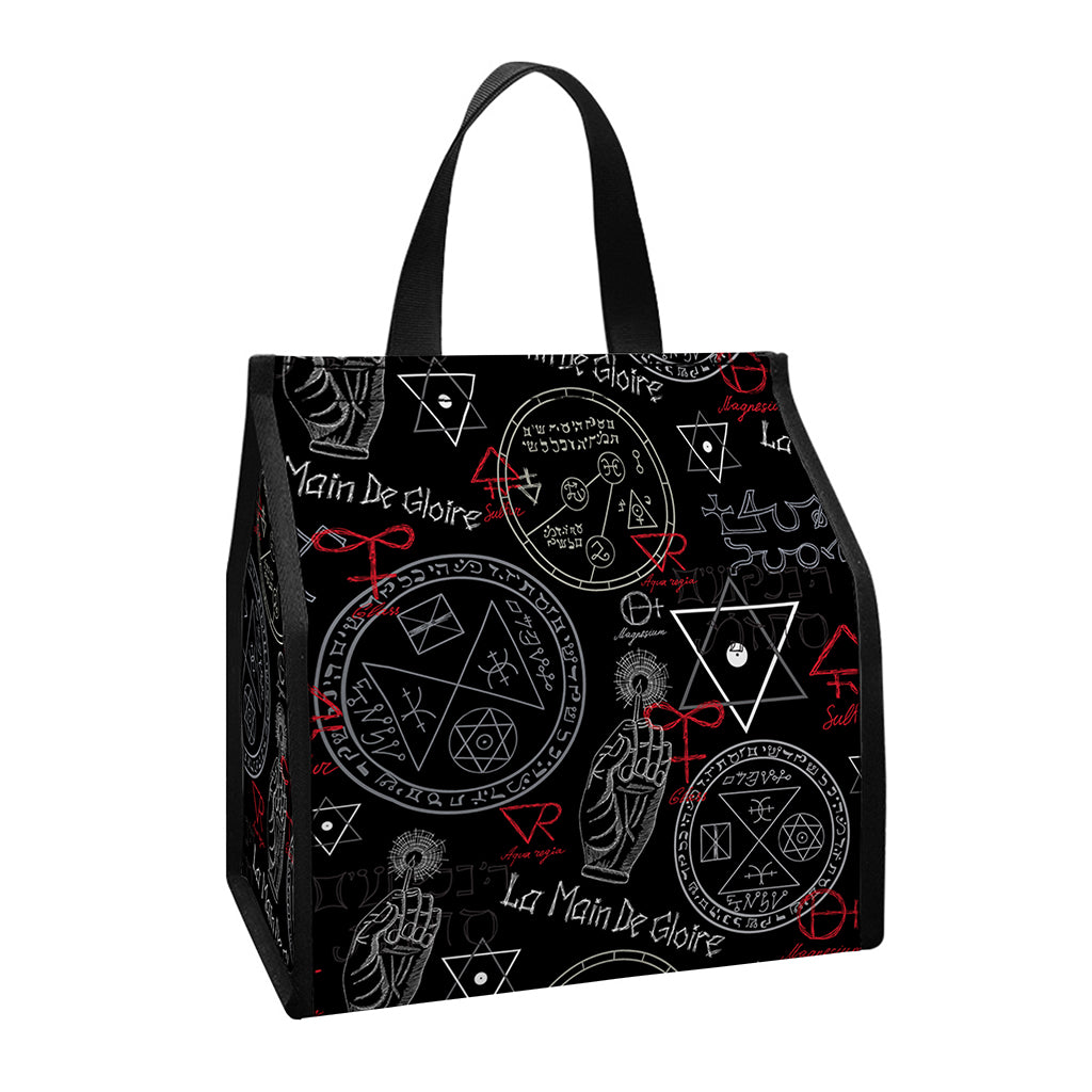 Hand Of Glory Black Magic Witch Print Insulated Lunch Tote