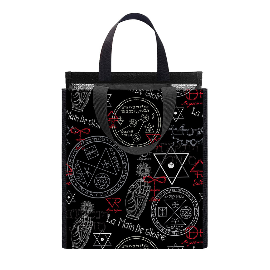 Hand Of Glory Black Magic Witch Print Insulated Lunch Tote
