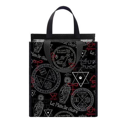 Hand Of Glory Black Magic Witch Print Insulated Lunch Tote