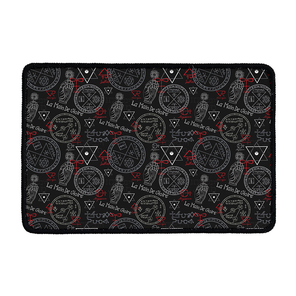 Hand Of Glory Black Magic Witch Print Kitchen Mat