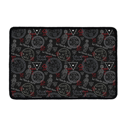Hand Of Glory Black Magic Witch Print Kitchen Mat