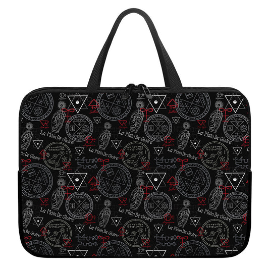Hand Of Glory Black Magic Witch Print Laptop Sleeve With Handle