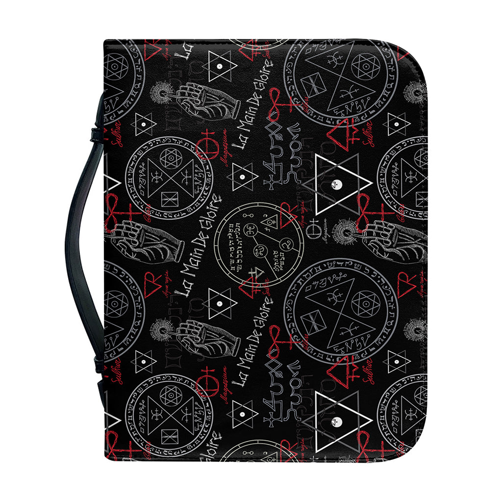 Hand Of Glory Black Magic Witch Print Leather Bible Cover