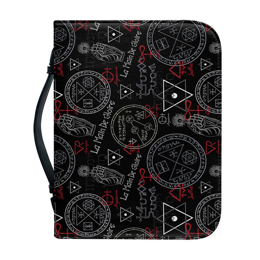 Hand Of Glory Black Magic Witch Print Leather Bible Cover