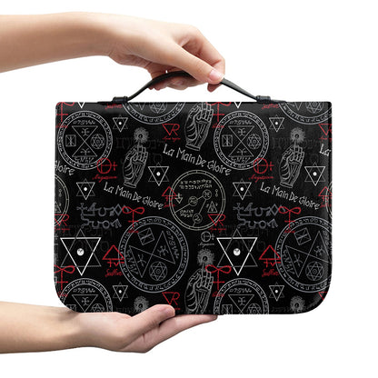 Hand Of Glory Black Magic Witch Print Leather Bible Cover