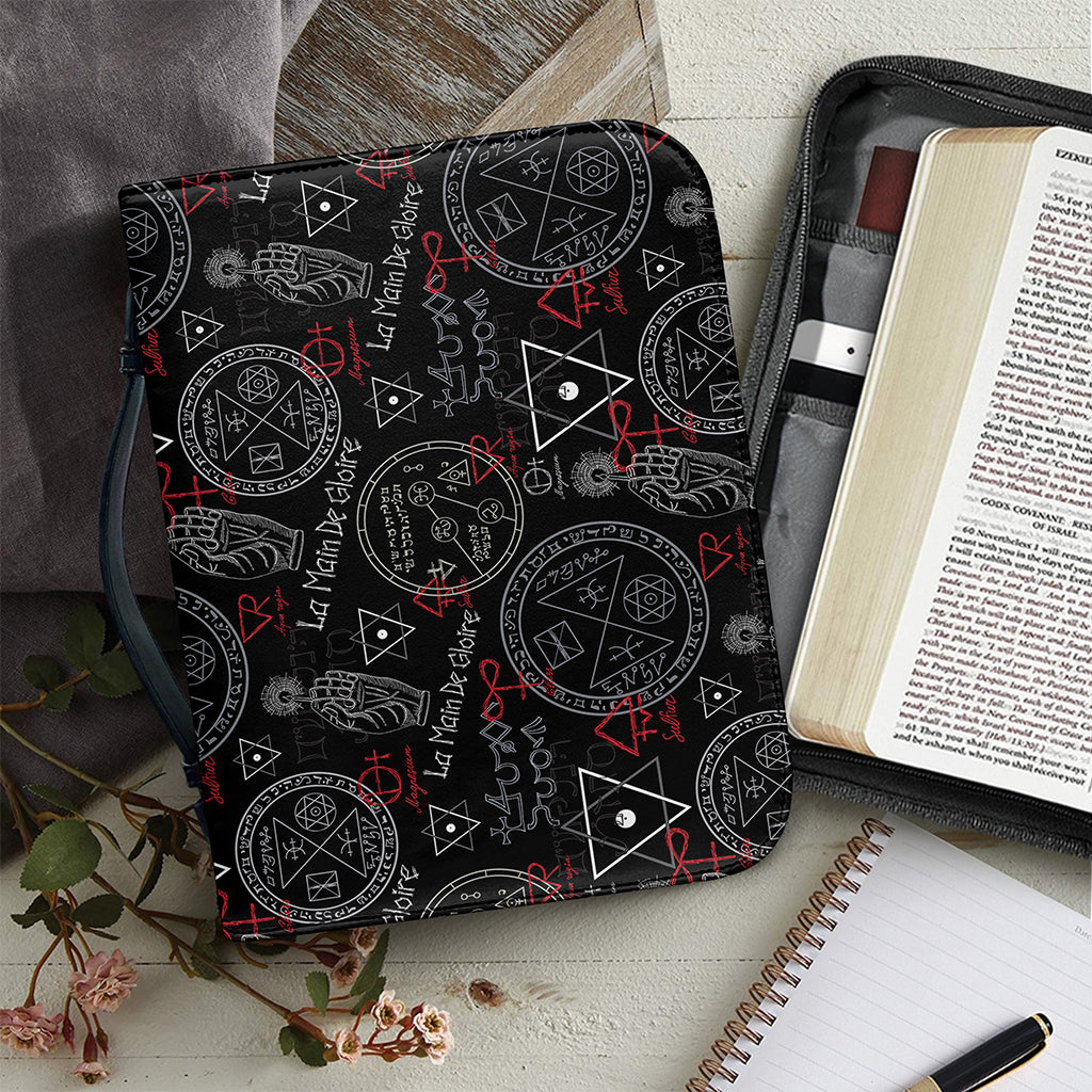Hand Of Glory Black Magic Witch Print Leather Bible Cover